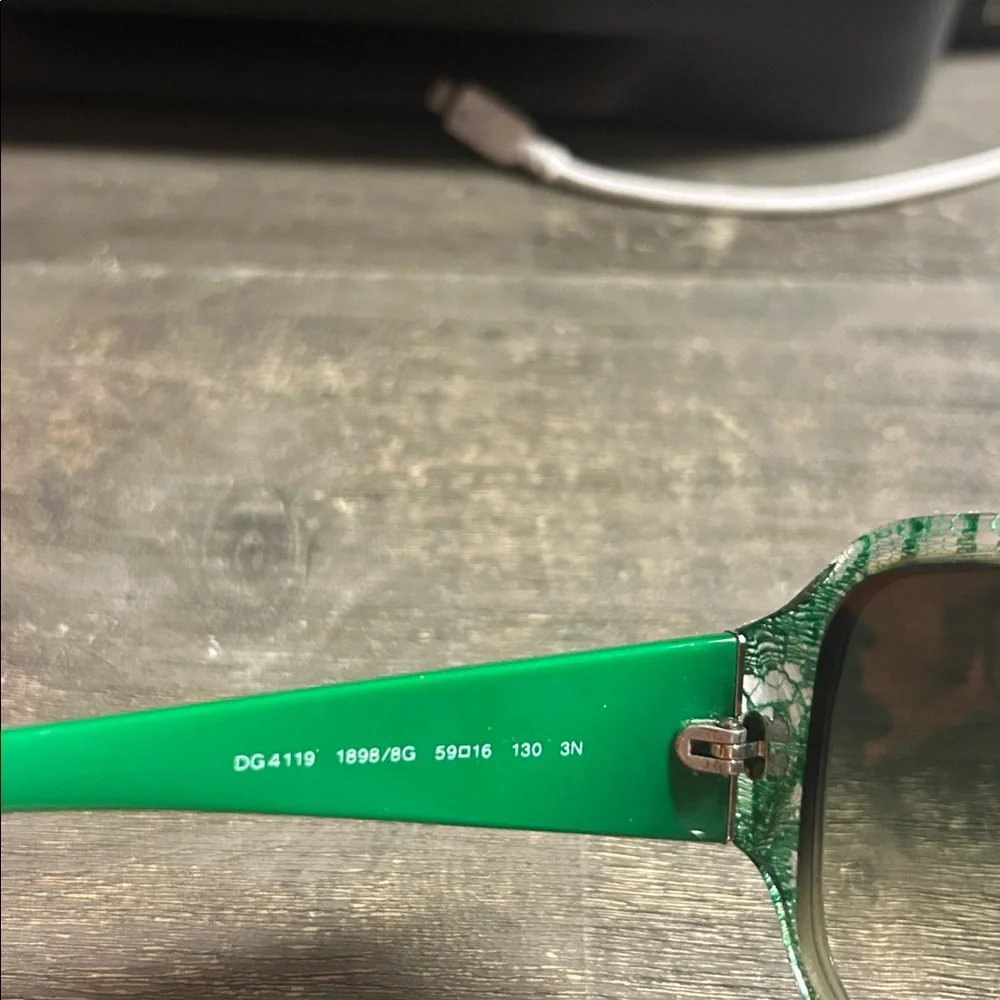 Dolce & Gabbana Emerald Green Lace Sunglasses‎